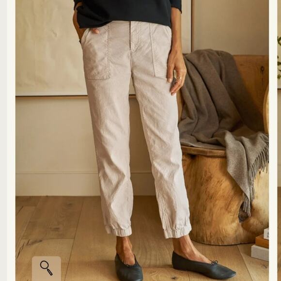 Frank & Eileen Jameson linen flax utility jogger pants relaxed chino minimalist - Picture 1 of 9